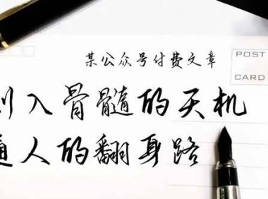 （6263）某公众号付费文章：刻入骨髓的天机，揭露“普通人的翻身路” 这件通天大事