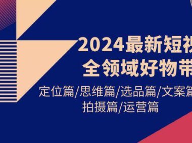 （6270）2024最新短视频全领域好物带货 定位篇/思维篇/选品篇/文案篇/拍摄篇/运营篇