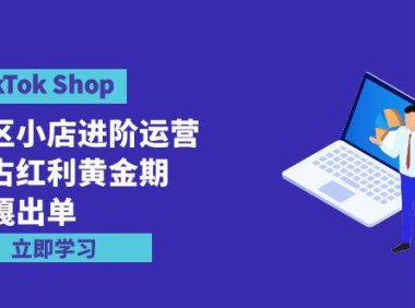 (6288)TikTok Shop-美区小店进阶运营,抢占红利黄金期 嘎嘎出单(7节课)