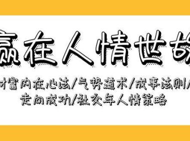 （6307）赢在-人情世故：财富内在心法/气势道术/成事法则/走向成功/社交与人情策略