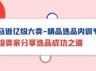 (6330)亚马逊亿级大卖-精品选品内训专场,亿级卖家分享选品成功之道