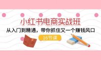 (6422)小红书电商实战班,从入门到精通,带你抓住又一个赚钱风口(16节)