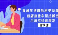 (6424)直通车 速成指南电商教程:新版直通车玩法解密,小成本快速爆发(11节)