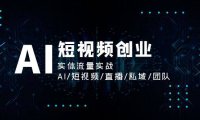 （6428）AI短视频创业，实体流量实战，AI/短视频/直播/私域/团队