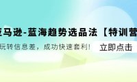 （6433）亚马逊-蓝海趋势选品法【特训营】：玩转信息差，成功快速套利!