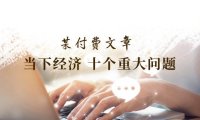 （6456）某付费文章《当下经济 十个重大问题》覆盖了大家关心的全部经济类话题