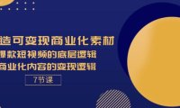 （6483）打造可变现商业化素材，爆款短视频的底层逻辑，商业化内容的变现逻辑-7节