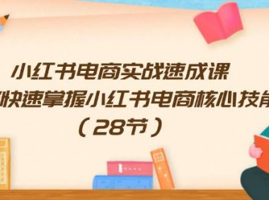 (6479)小红书电商实战速成课,让你快速掌握小红书电商核心技能(28节)