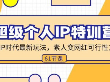 （6496）超级个人IP特训营，个人IP时代才最新玩法，素人变网红可行性方案 (61节)