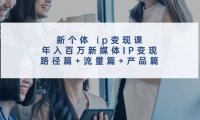 （6512）新个体 ip变现课，年入百万新媒体IP变现，路径篇+流量篇+产品篇