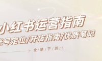 （6530）小红书运营指南，账号定位/开店指南/优质笔记/没有套路，全是经验