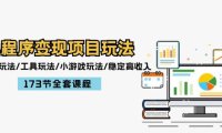 （6542）小程序变现项目玩法：图文玩法/工具玩法/小游戏玩法/稳定高收入/173节课程
