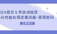 （6554）2024 图文+带货训练营，小白也能实现逆袭流量+变现密码