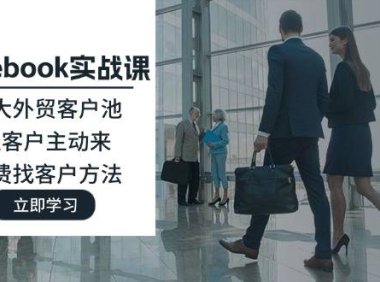 （6500）Facebook实战课：做大外贸客户池，让客户主动来，免费找客户方法