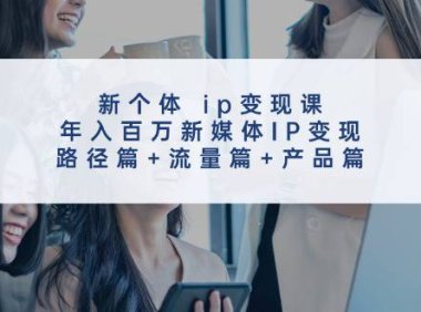 （6512）新个体 ip变现课，年入百万新媒体IP变现，路径篇+流量篇+产品篇