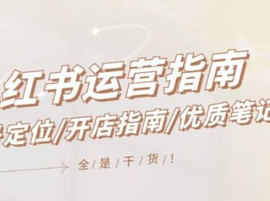 （6530）小红书运营指南，账号定位/开店指南/优质笔记/没有套路，全是经验