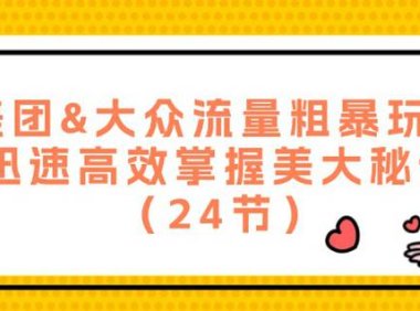 （6532）美团&大众流量粗暴玩法，迅速高效掌握美大秘诀（24节）