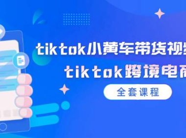 （6539）tiktok小黄车带货视频教程，tiktok跨境电商（全套课程）