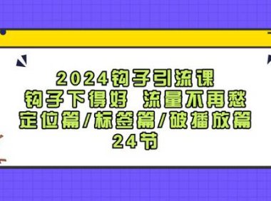 （6549）2024钩子·引流课：钩子下得好 流量不再愁，定位篇/标签篇/破播放篇/24节