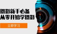 (6583)摄影新手必备:从零开始学摄影,器材、光线、构图、实战拍摄及后期修片