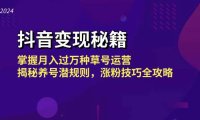 (6589)抖音变现秘籍:掌握月入过万种草号运营,揭秘养号潜规则,涨粉技巧全攻略